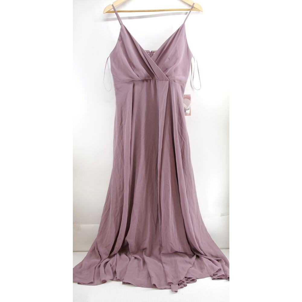 NWT Birdy Grey Kaia Chiffon‎ Dark Mauve Dress - Size: Medium